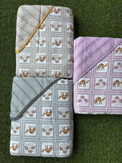 Yellow Camel Reversible Cotton AC Dohar - Single Bed
