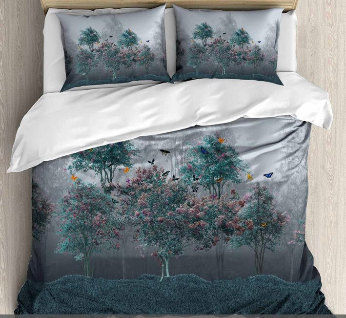 Loomora Digital Printed King size bedsheet with 2 pillow covers - 108 x 108 |Luxury collection