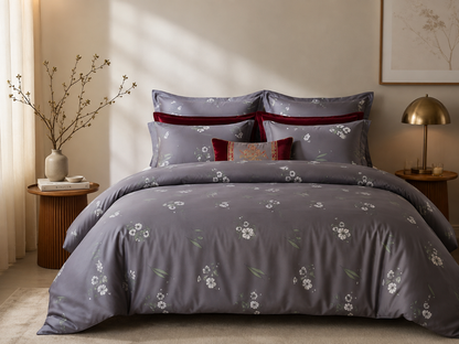 Floral King size cotton bedsheet with 2 pillow covers - 108 x 108 RR