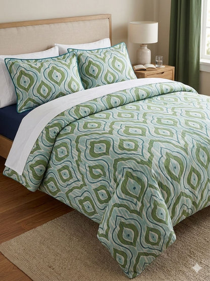 Double bed 100% cotton bedsheet with 2 pillow covers - 90 x 100 | SG. collection
