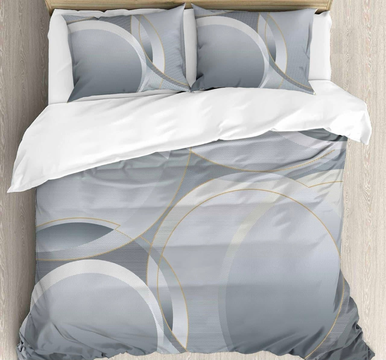 Luxe Arc Geometric Digital Printed King size bedsheet with 2 pillow covers - 108 x 108 |Luxury collection