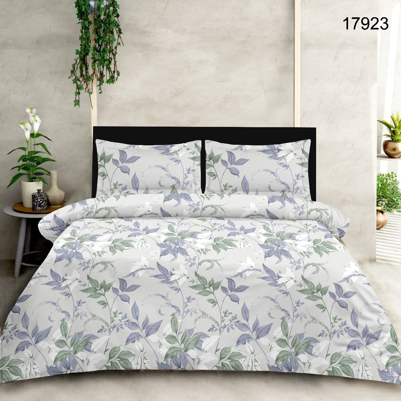 Double bed 100% cotton bedsheet with 2 pillow covers - 90 x 100 | SG. collection