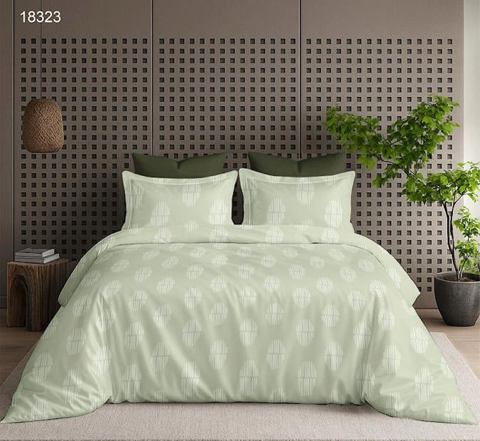 Meadow Bloom 400 TC King size cotton bedsheet with 2 pillow covers - 108 x 108 | Luxury solid collection