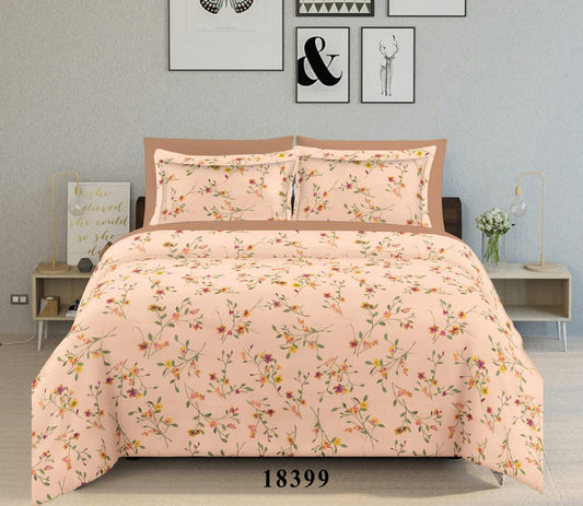 King size cotton bedsheet with 2 pillow covers - 108 x 108 | RR Collection