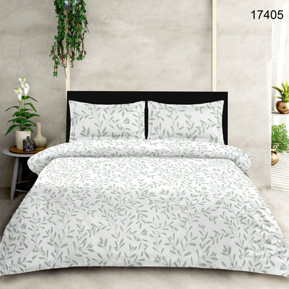 King size cotton bedsheet with 2 pillow covers - 108 x 108 | SD. collection