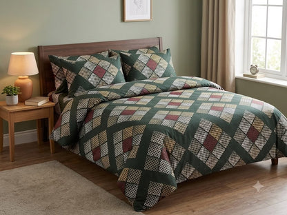 Box Procian King size cotton bedsheet with 2 pillow covers - 108 x 108 Sup