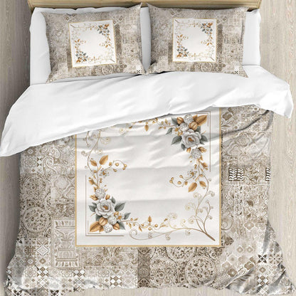 Botanica Digital King size bedsheet with 2 pillow covers - 108 x 108 |Luxury collection