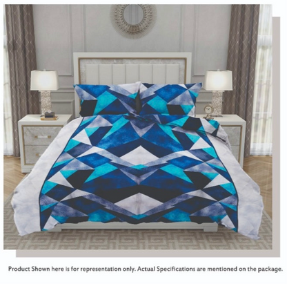 Queen Double bed 100% cotton bedsheet with 2 pillow covers - 90 x 108 | Style. collection
