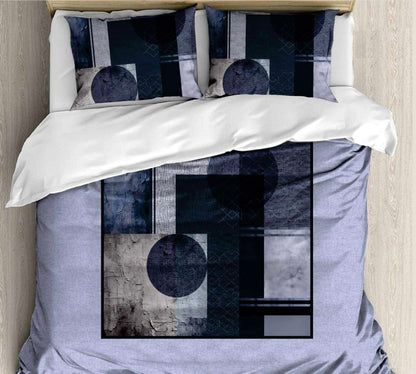 Modern Mosaic Digital Printed King size bedsheet with 2 pillow covers - 108 x 108 |Luxury collection