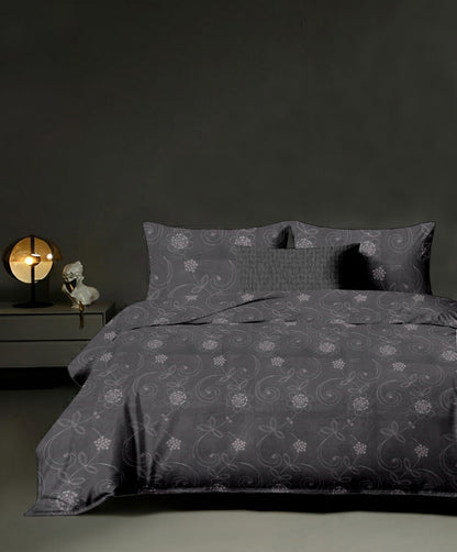 Noirvine King size cotton bedsheet with 2 pillow covers - 108 x 108 RR
