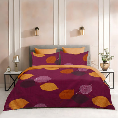 Queen Double bed 100% cotton bedsheet with 2 pillow covers - 90 x 100 | Tri. collection
