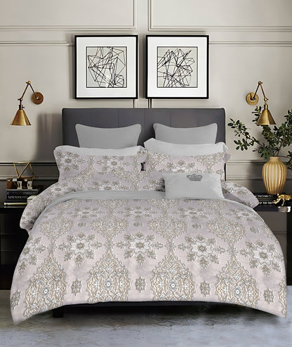 King size cotton bedsheet with 2 pillow covers - 108 x 108 | SD. collection