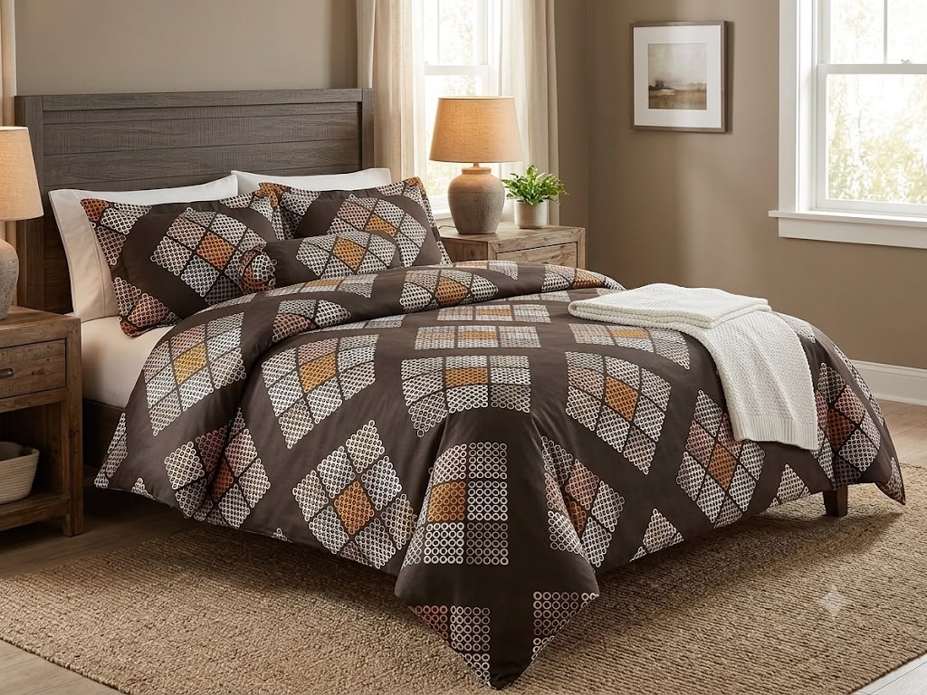 Box Procian King size cotton bedsheet with 2 pillow covers - 108 x 108 Sup