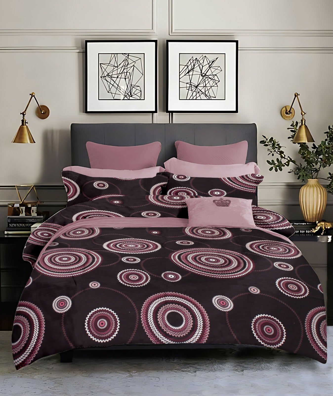 King size cotton bedsheet with 2 pillow covers - 108 x 108 | SUP. collection