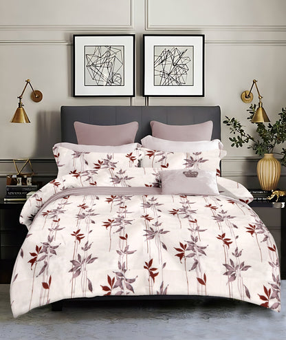 King size cotton bedsheet with 2 pillow covers - 108 x 108 | SD. collection