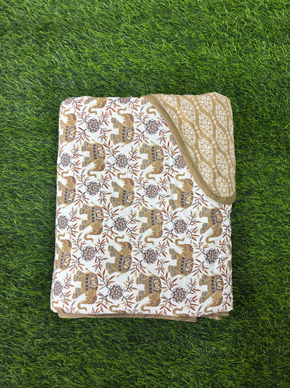 Reversible Cotton AC Dohar - Single Bed
