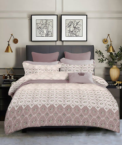 Designer Patterns King size cotton bedsheet with 2 pillow covers - 108 x 108 | RR Collection