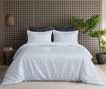 Matrix 400 TC King size cotton bedsheet with 2 pillow covers - 108 x 108 | Luxury solid collection