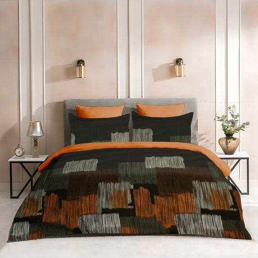 Queen Double bed 100% cotton bedsheet with 2 pillow covers - 90 x 100 | Tri. collection