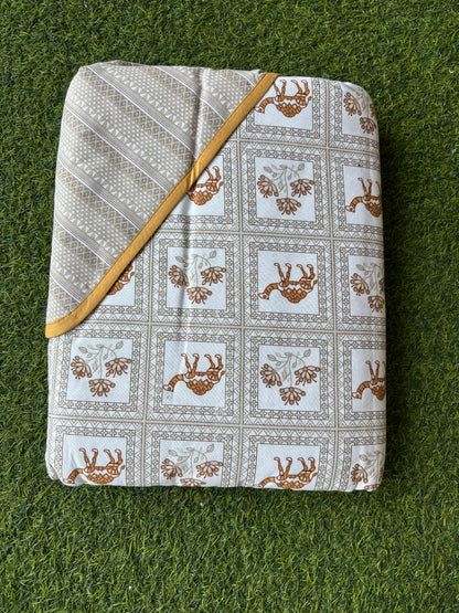 Yellow Camel Reversible Cotton AC Dohar - Single Bed