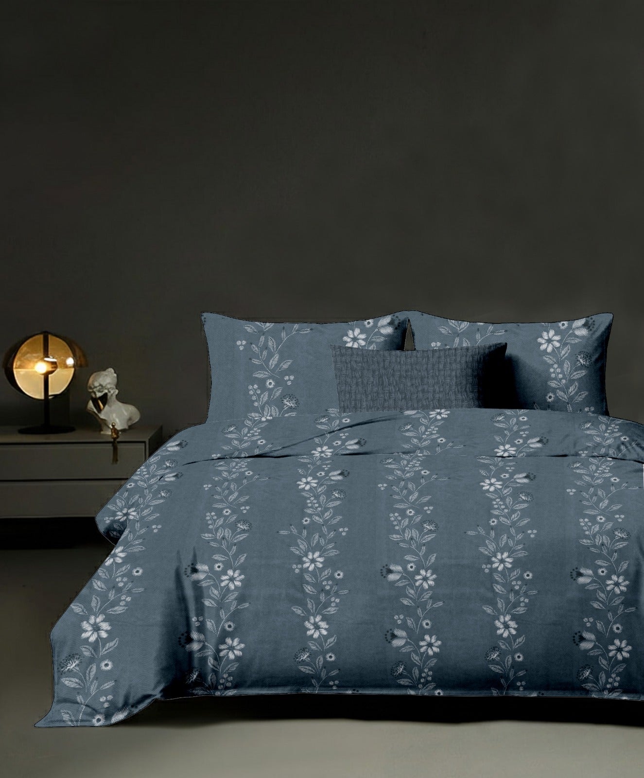 King size cotton bedsheet with 2 pillow covers - 108 x 108 | RR Collection