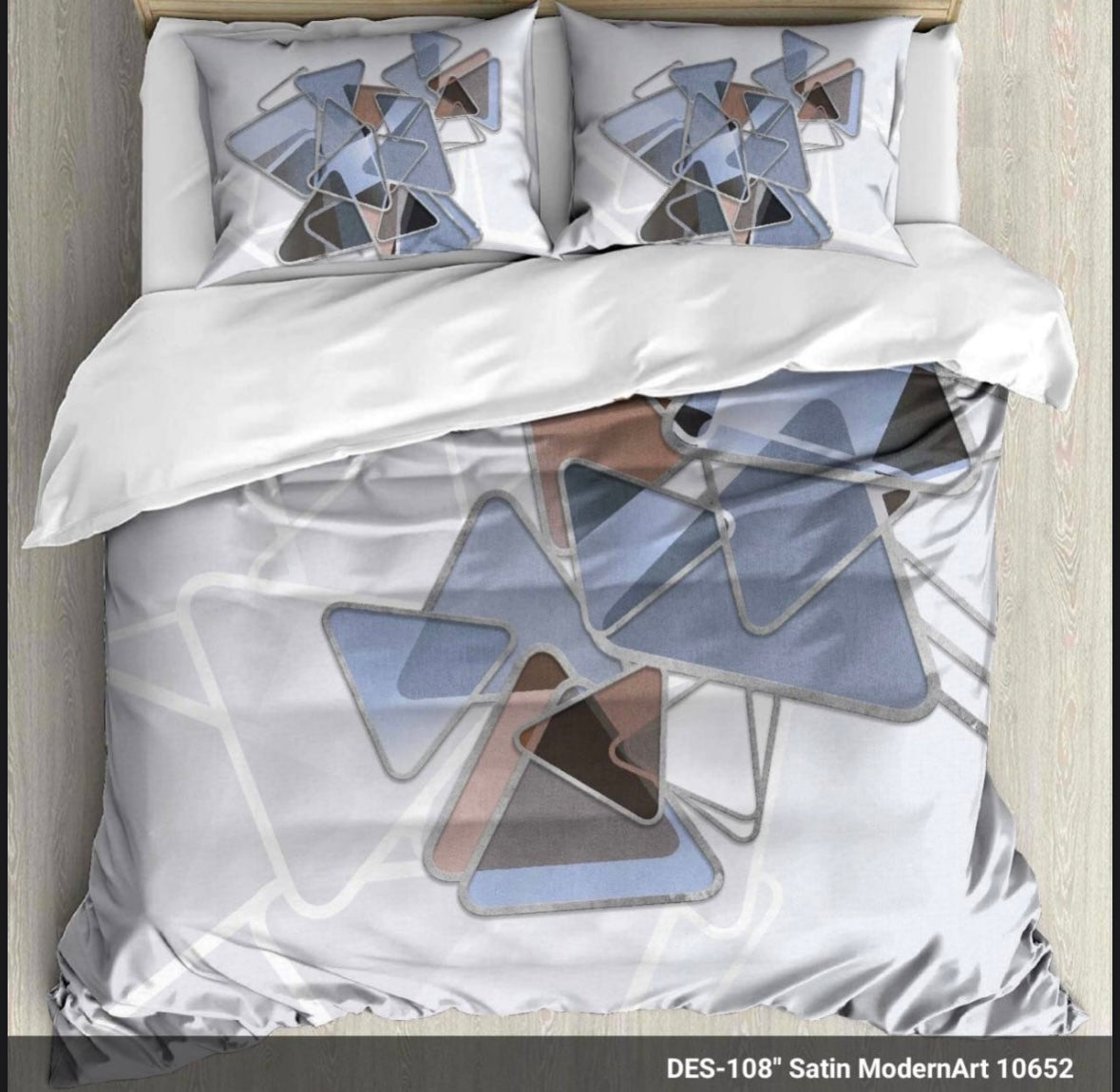 Digital Geometrical Theme King size bedsheet with 2 pillow covers - 108 x 108 |Luxury collection
