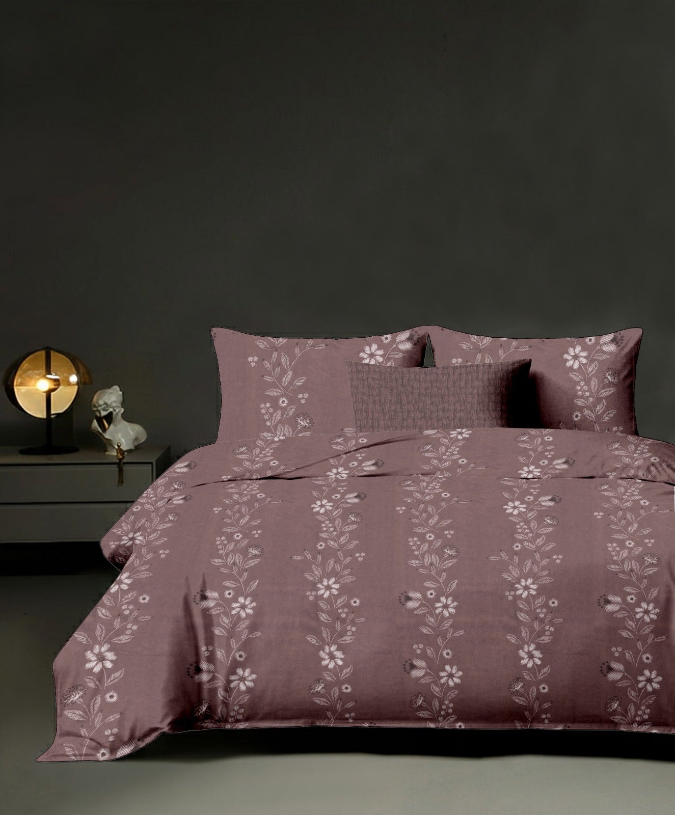 King size cotton bedsheet with 2 pillow covers - 108 x 108 | RR Collection