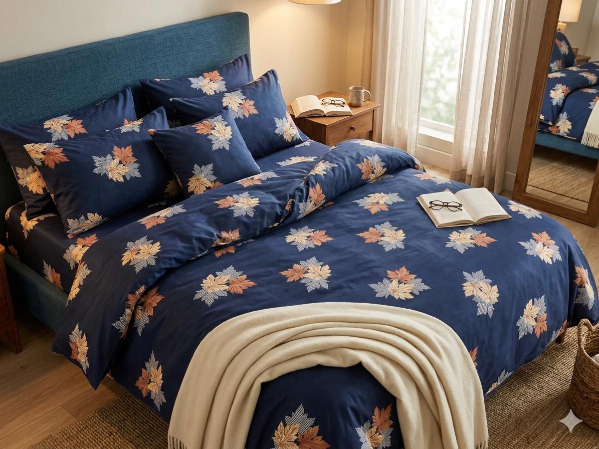 King size cotton bedsheet with 2 pillow covers - 108 x 108 | SS Collection