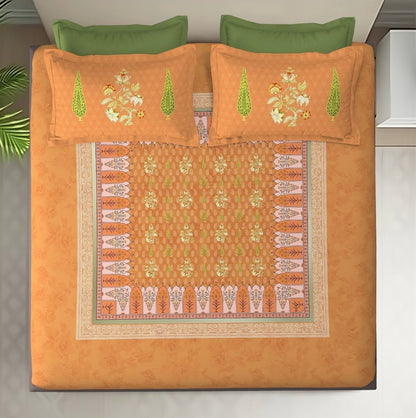 Digital Minimal King size bedsheet with 2 pillow covers - 108 x 108 |Luxury collection