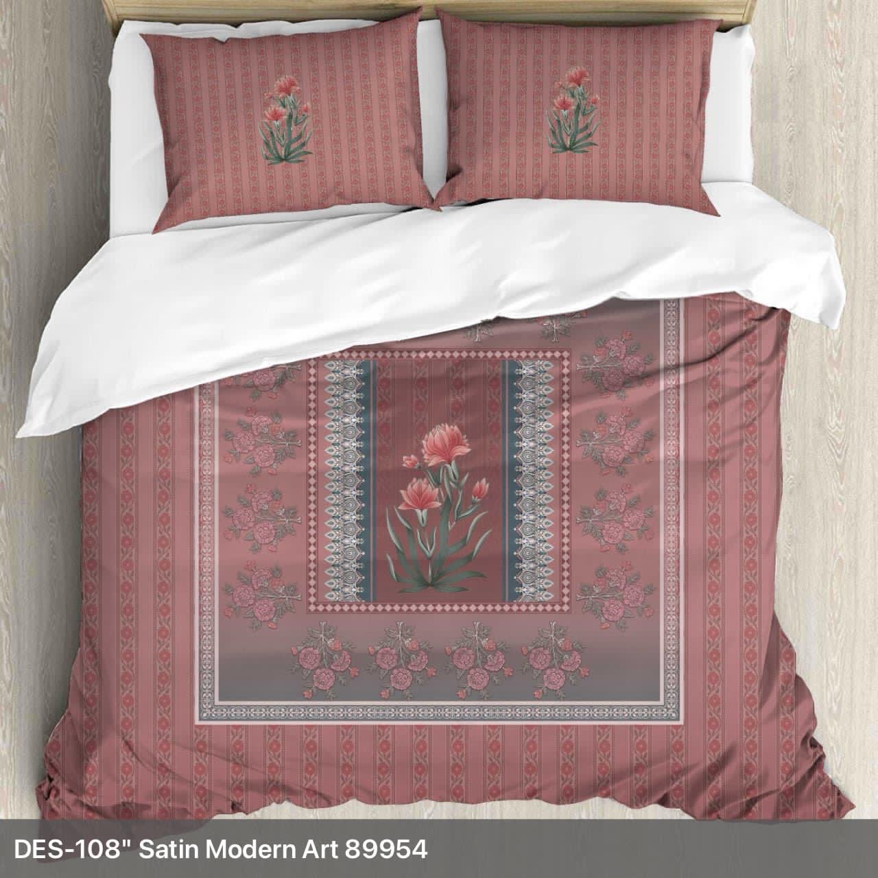 Digital artistic King size bedsheet with 2 pillow covers - 108 x 108 |Luxury. collection
