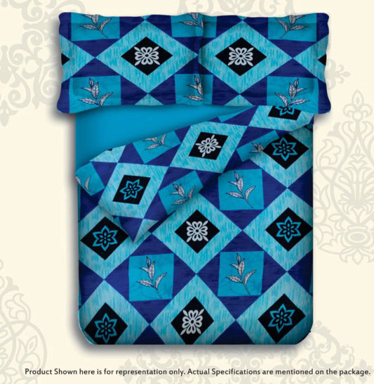 Single Bed 100% cotton bedsheet with 1 pillow cover - 60 x 90| SIG. collection