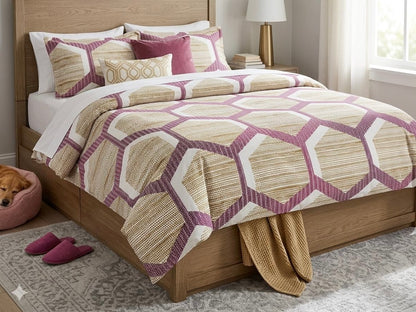 Alpha dreams King size cotton bedsheet with 2 pillow covers - 108 x 108 FT