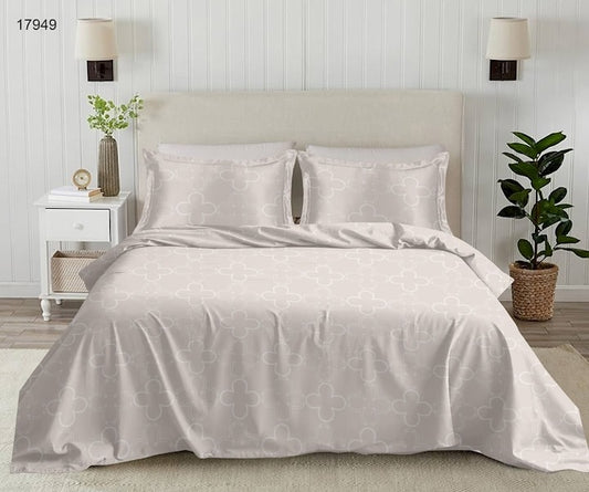 400 TC King size cotton bedsheet with 2 pillow covers - 108 x 108 | Luxury solid collection