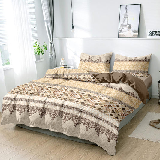 King size cotton bedsheet with 2 pillow covers - 108 x 108 | RR Collection