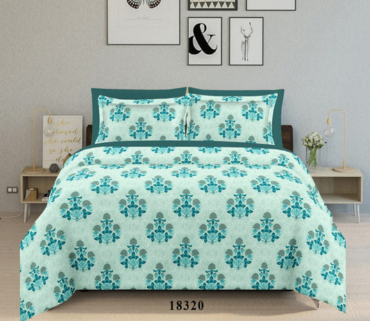 King size cotton bedsheet with 2 pillow covers - 108 x 108 | RR Collection