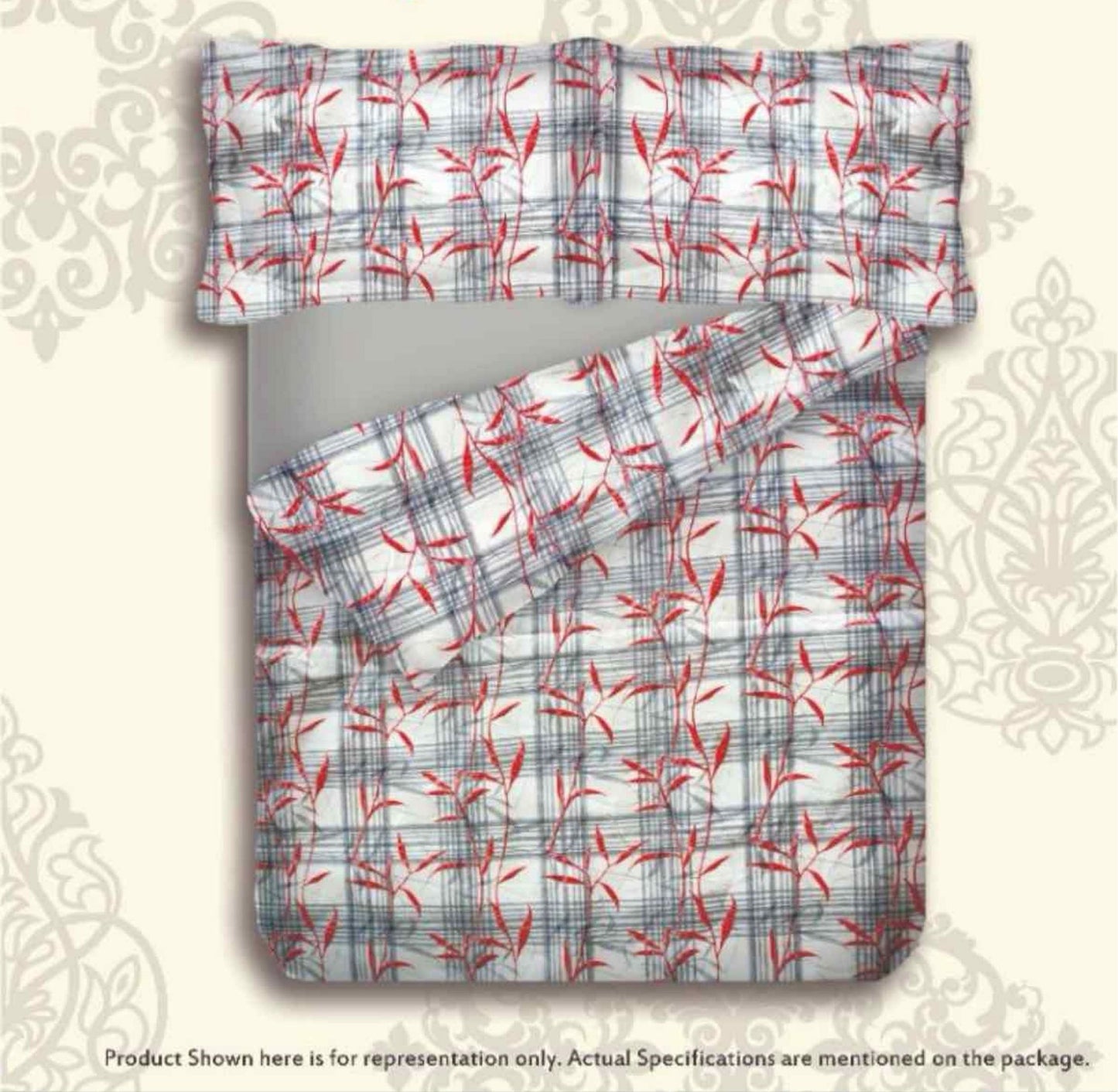 Single Bed 100% cotton bedsheet with 1 pillow cover - 60 x 90| SIG. collection