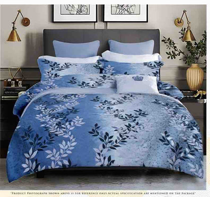 Queen Double bed 100% cotton bedsheet with 2 pillow covers - 90 x 100 | Tri. collection