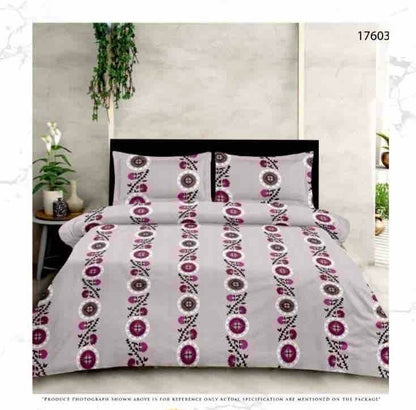 Queen Double bed 100% cotton bedsheet with 2 pillow covers - 90 x 100 | SG. collection