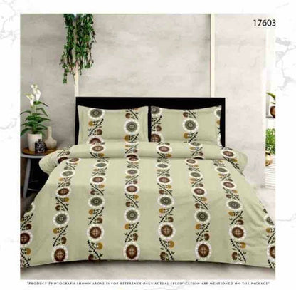 Queen Double bed 100% cotton bedsheet with 2 pillow covers - 90 x 100 | SG. collection