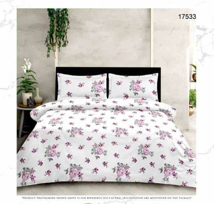 Queen Double bed 100% cotton bedsheet with 2 pillow covers - 90 x 100 | SG. collection