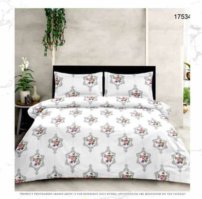 Queen Double bed 100% cotton bedsheet with 2 pillow covers - 90 x 100 | SG. collection