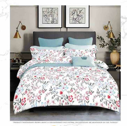 Queen Double bed 100% cotton bedsheet with 2 pillow covers - 90 x 100 | SG. collection