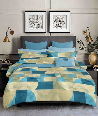 King size cotton bedsheet with 2 pillow covers - 108 x 108 | SD. collection