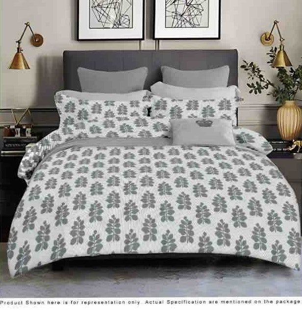 King size cotton bedsheet with 2 pillow covers - 108 x 108 | SD. collection