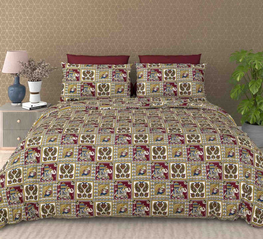 King size cotton bedsheet with 2 pillow covers - 108 x 108 | SUP. collection