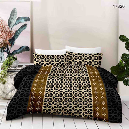 Heena Brown King size cotton bedsheet with 2 pillow covers - 108 x 108 | SUP. collection