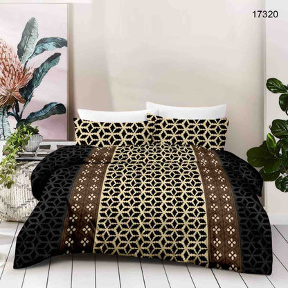 Brown King size cotton bedsheet with 2 pillow covers - 108 x 108 | SUP. collection