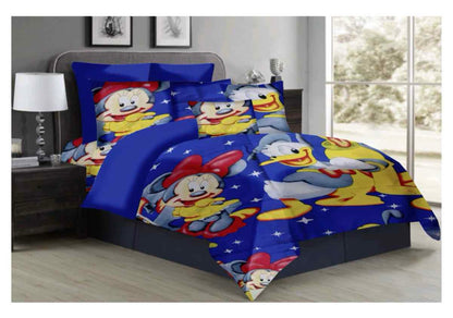 Kids Single Bed 100% cotton bedsheet with 1 pillow cover - 60 x 90| SIG. collection