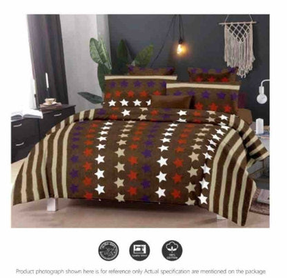 Queen Double bed 100% cotton bedsheet with 2 pillow covers - 90 x 108 | Style. collection