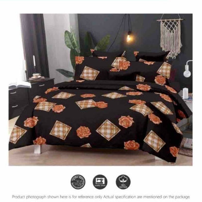 Queen Double bed 100% cotton bedsheet with 2 pillow covers - 90 x 108 | Style. collection